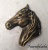 Tête de cheval: Insigne Alternatif Bronze sans attache Large (36mm) et Complet (1m)